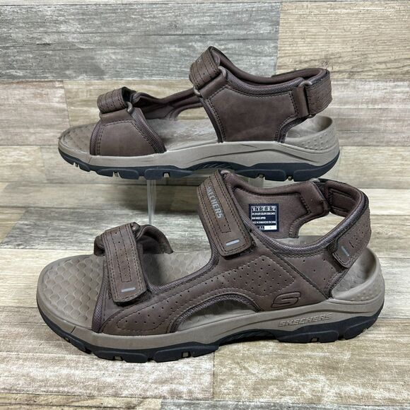 Skechers Tresman Sandals Men\'s 10 Chocolate Brown Strappy Hiking Water Shoes main image 7